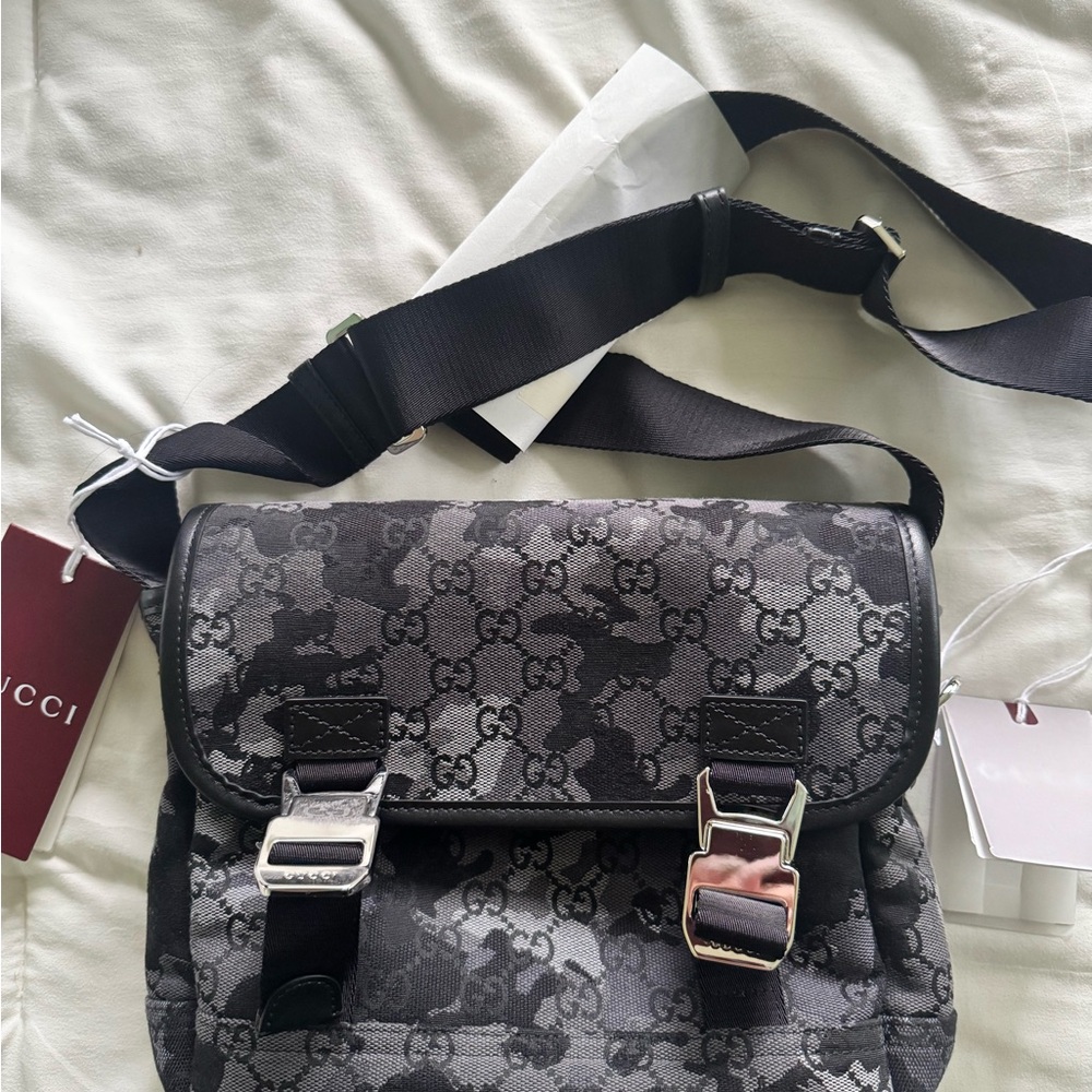 Gucci Camo Monogram Messenger Bag